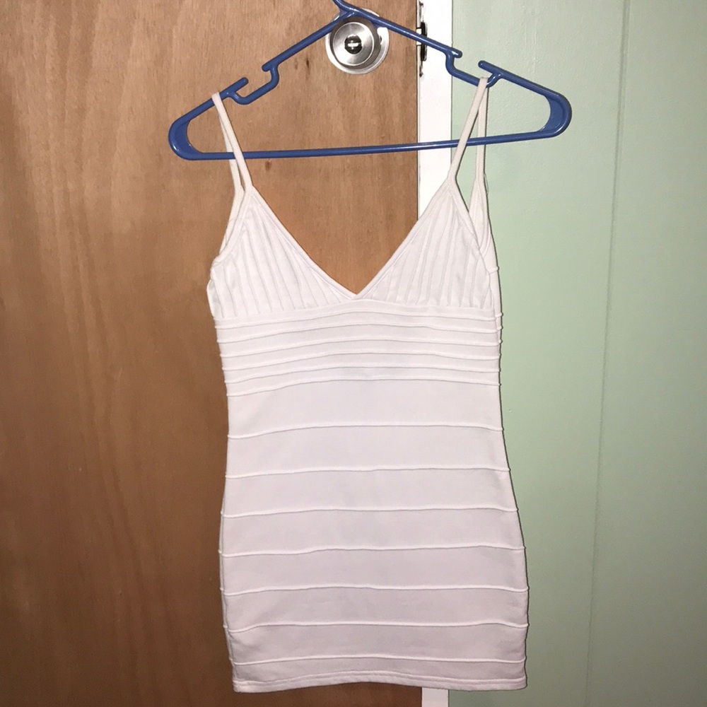 Fitted White Mini Dress